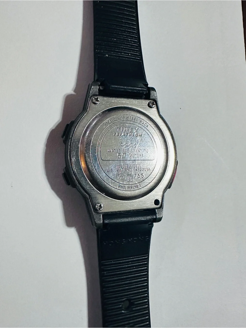Timex Triathlon Black/ Red Vintage 1994 Watch